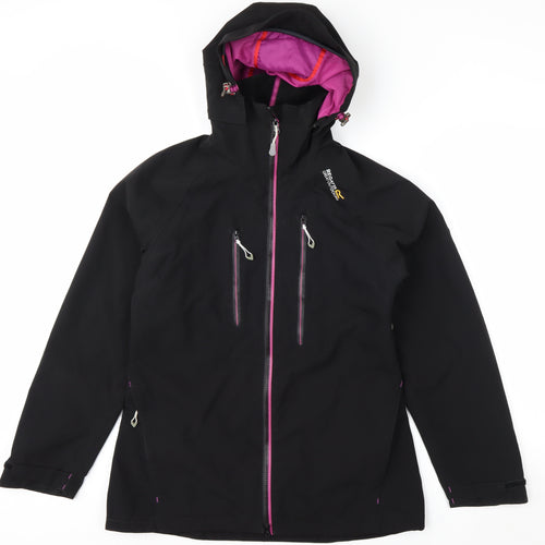 Regatta Women's Black Softshell Hooded Jacket Size M