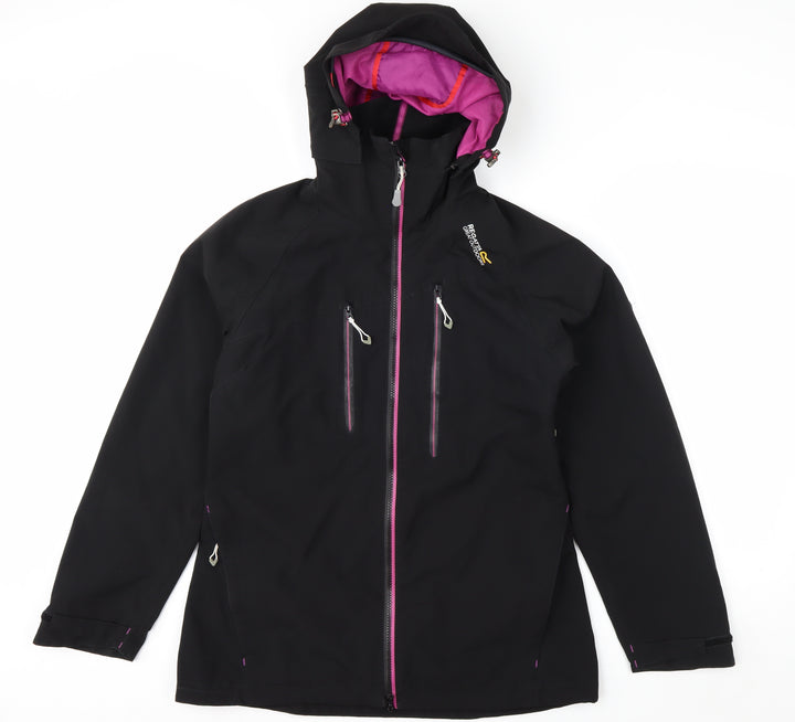 Regatta Women's Black Softshell Hooded Jacket Size M