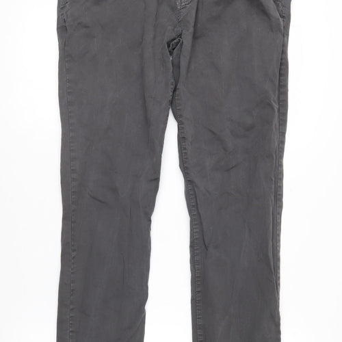 Merish Men's Grey Straight Leg Chino Trousers Size 36x34