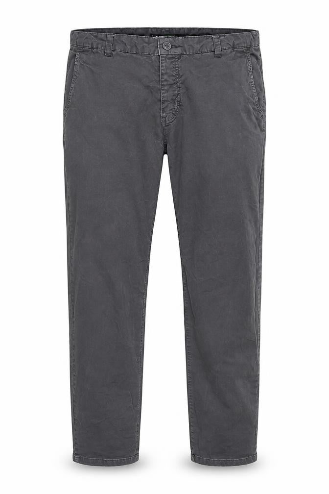 Merish Men's Grey Straight Leg Chino Trousers Size 36x34