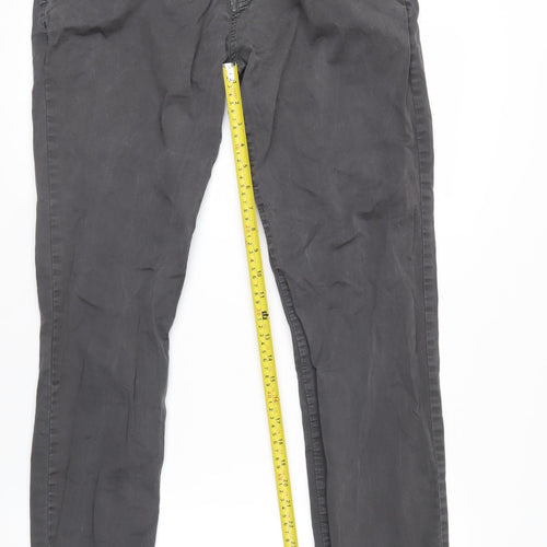 Merish Men's Grey Straight Leg Chino Trousers Size 36x34
