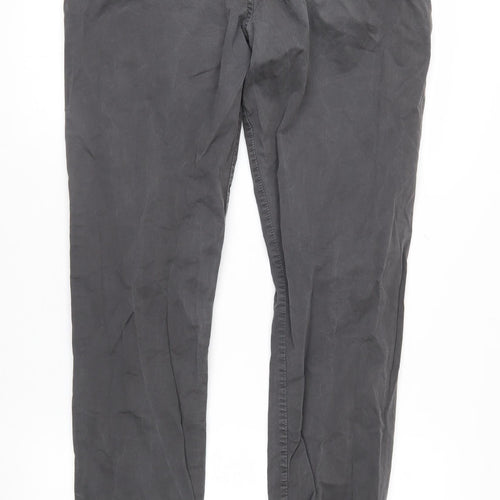 Merish Men's Grey Straight Leg Chino Trousers Size 36x34