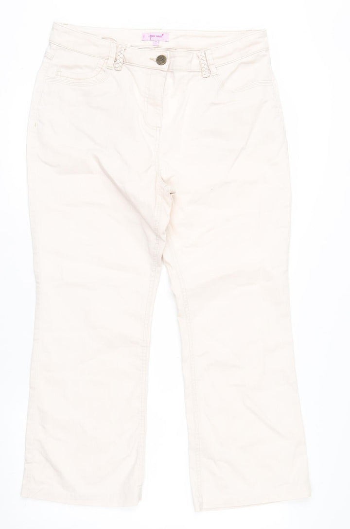 Marks and Spencer Per Una Beige Cropped Jeans Women’s Size 14 Regular Fit