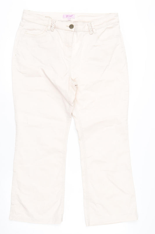Marks and Spencer Per Una Beige Cropped Jeans Women’s Size 14 Regular Fit