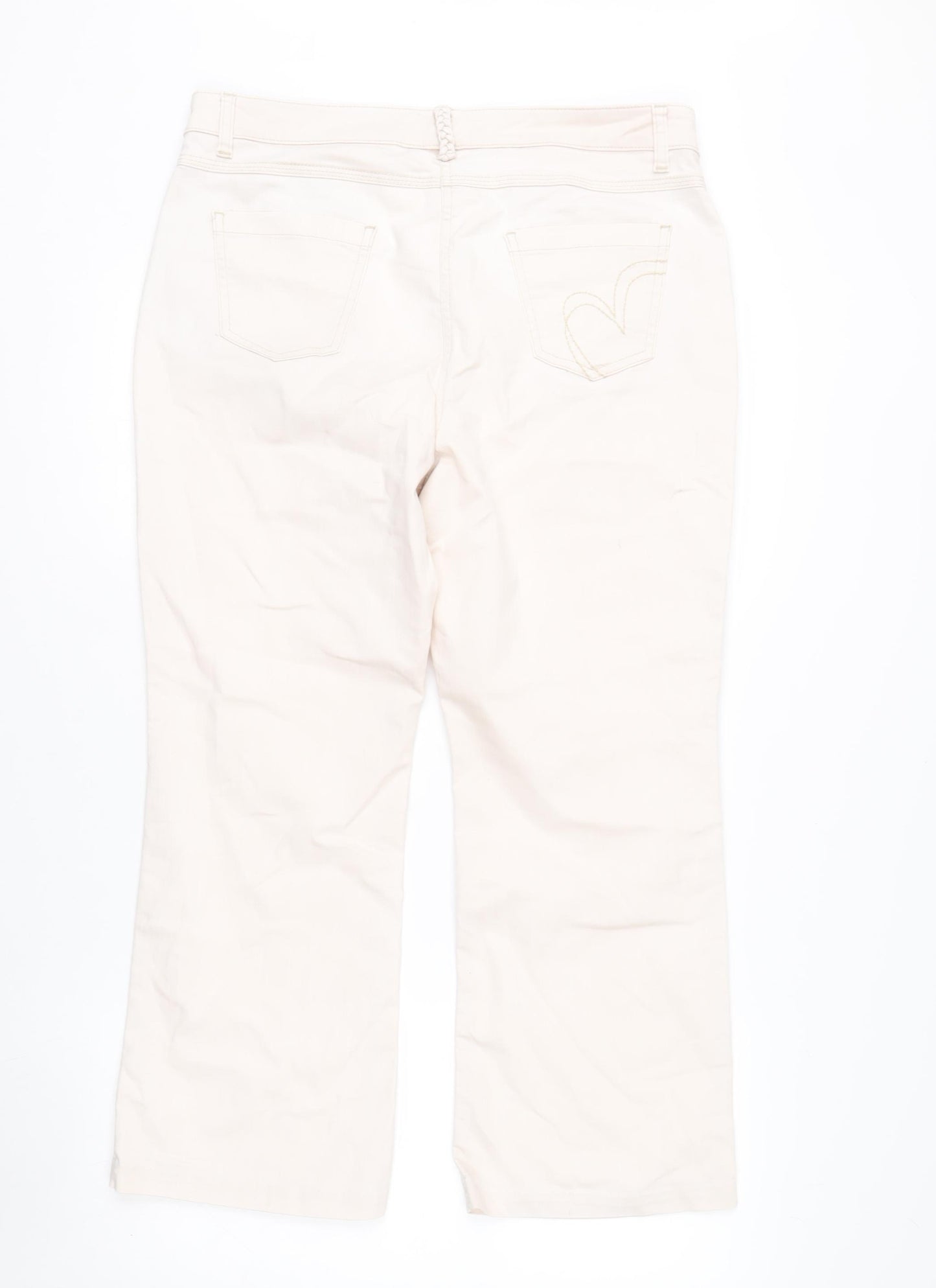 Marks and Spencer Per Una Beige Cropped Jeans Women’s Size 14 Regular Fit