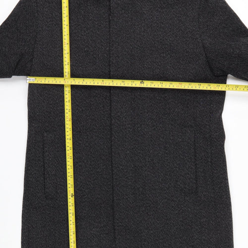 Next Men’s Grey Wool Blend Herringbone Mid-Length Overcoat L