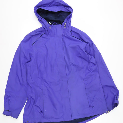 Ozark Trail Womens Purple Hooded Waterproof Jacket Size 18