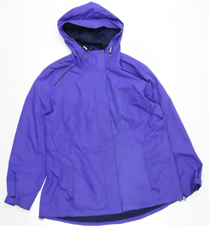 Ozark Trail Womens Purple Hooded Waterproof Jacket Size 18