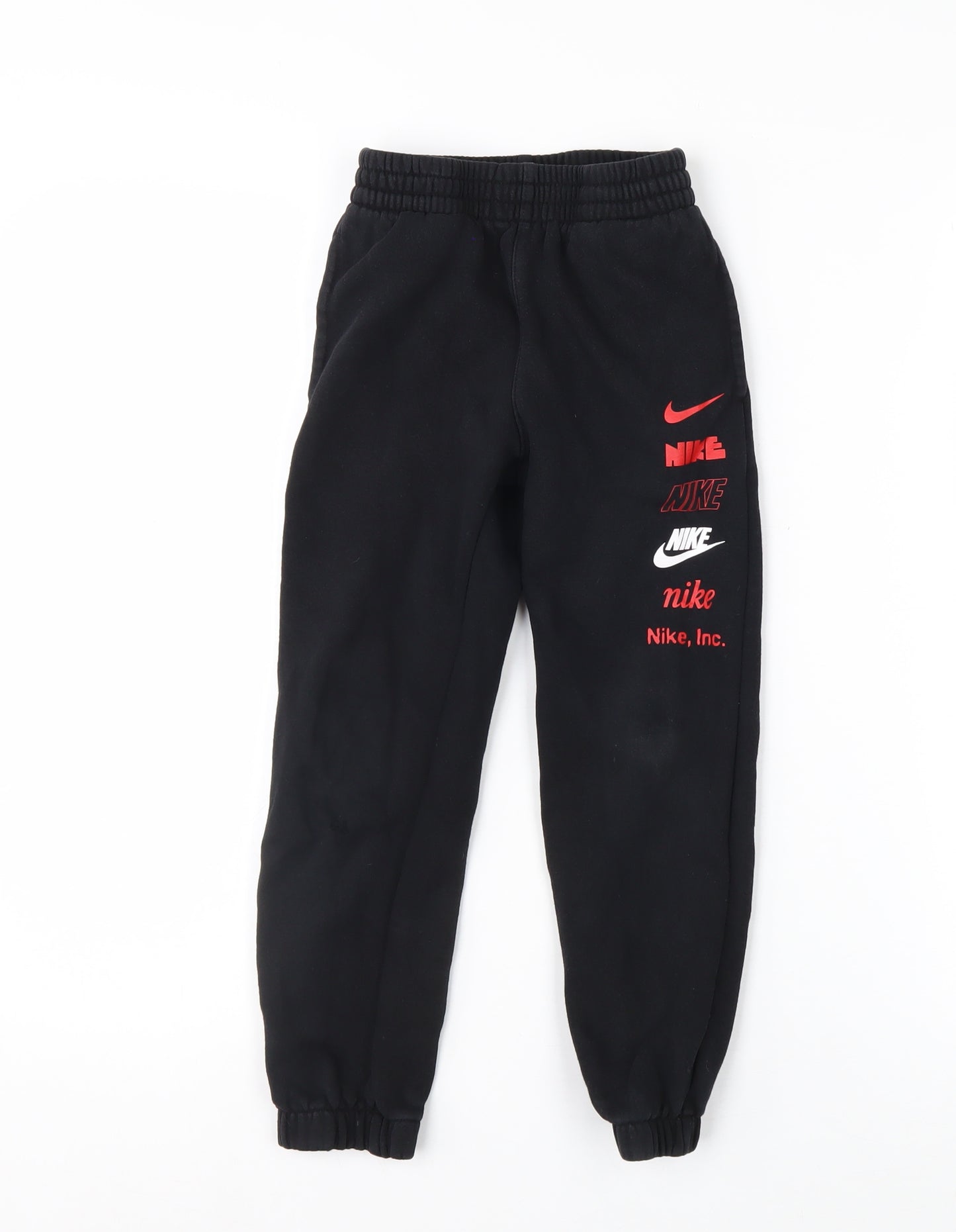 Nike Boys Black Jogger Activewear Trousers 6-7 Years Fleece Sweatpants