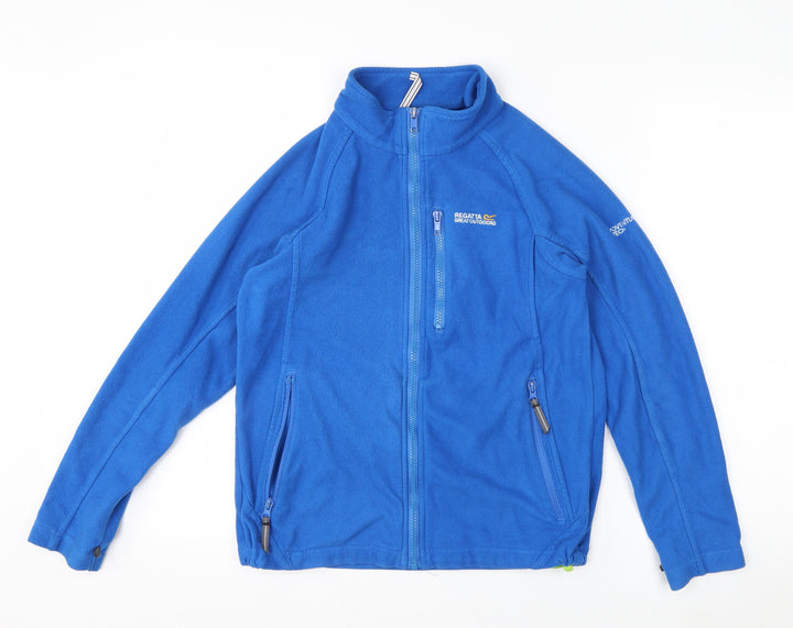 Regatta Boys Blue Fleece Jacket Size 14 Years Full Zip Lightweight Outdoor