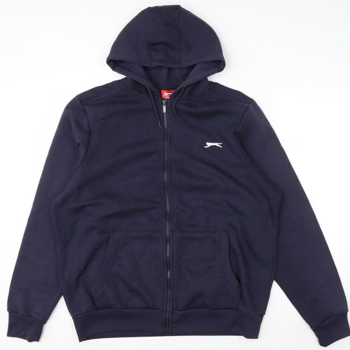 Slazenger Men's Blue Full Zip Hoodie L Fleece Sweatshirt
