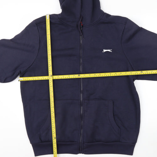 Slazenger Men's Blue Full Zip Hoodie L Fleece Sweatshirt