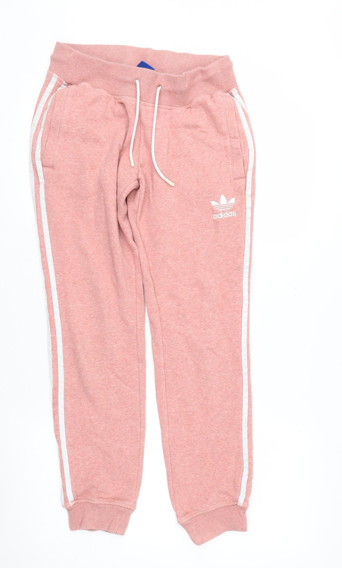Adidas Womens Pink Joggers Sweatpants Size 10 Drawstring Comfort