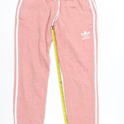Adidas Womens Pink Joggers Sweatpants Size 10 Drawstring Comfort