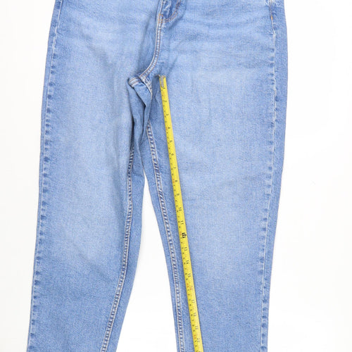Primark Women’s Blue High Rise Mom Jeans Size 14 Denim Co Stretch