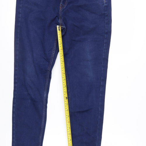 New Look Women's Blue High Waist Super Skinny Jeans UK14