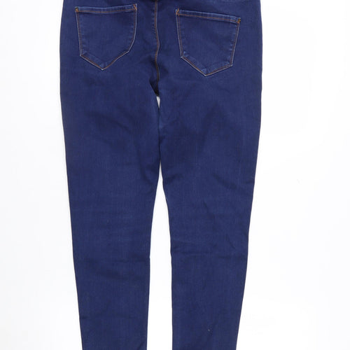 New Look Women's Blue High Waist Super Skinny Jeans UK14