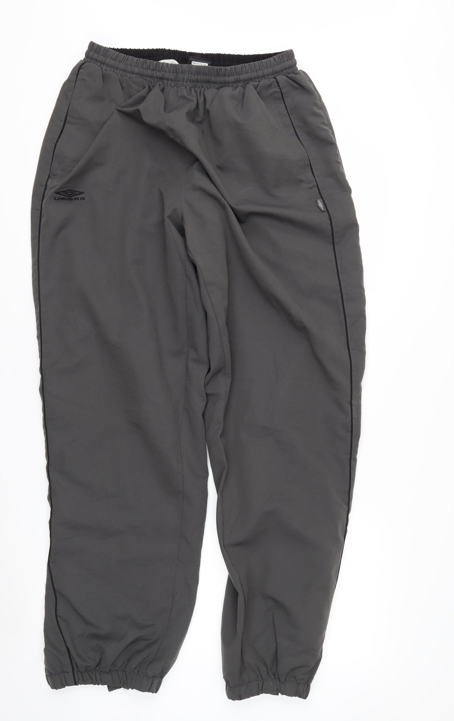 Umbro Men's Black Track Pants L Regular Fit Activewear Trousers