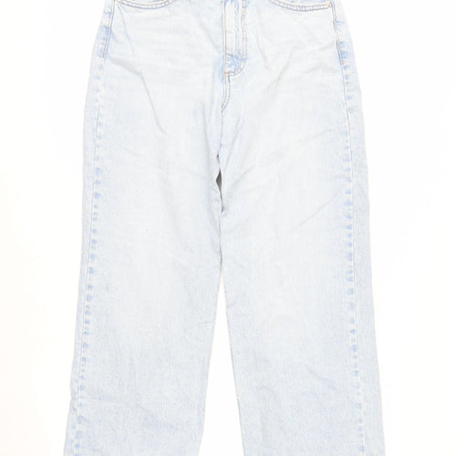 New Look Teens Blue Wide-Leg Denim Jeans Size 14 Cotton