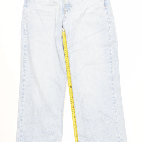 New Look Teens Blue Wide-Leg Denim Jeans Size 14 Cotton