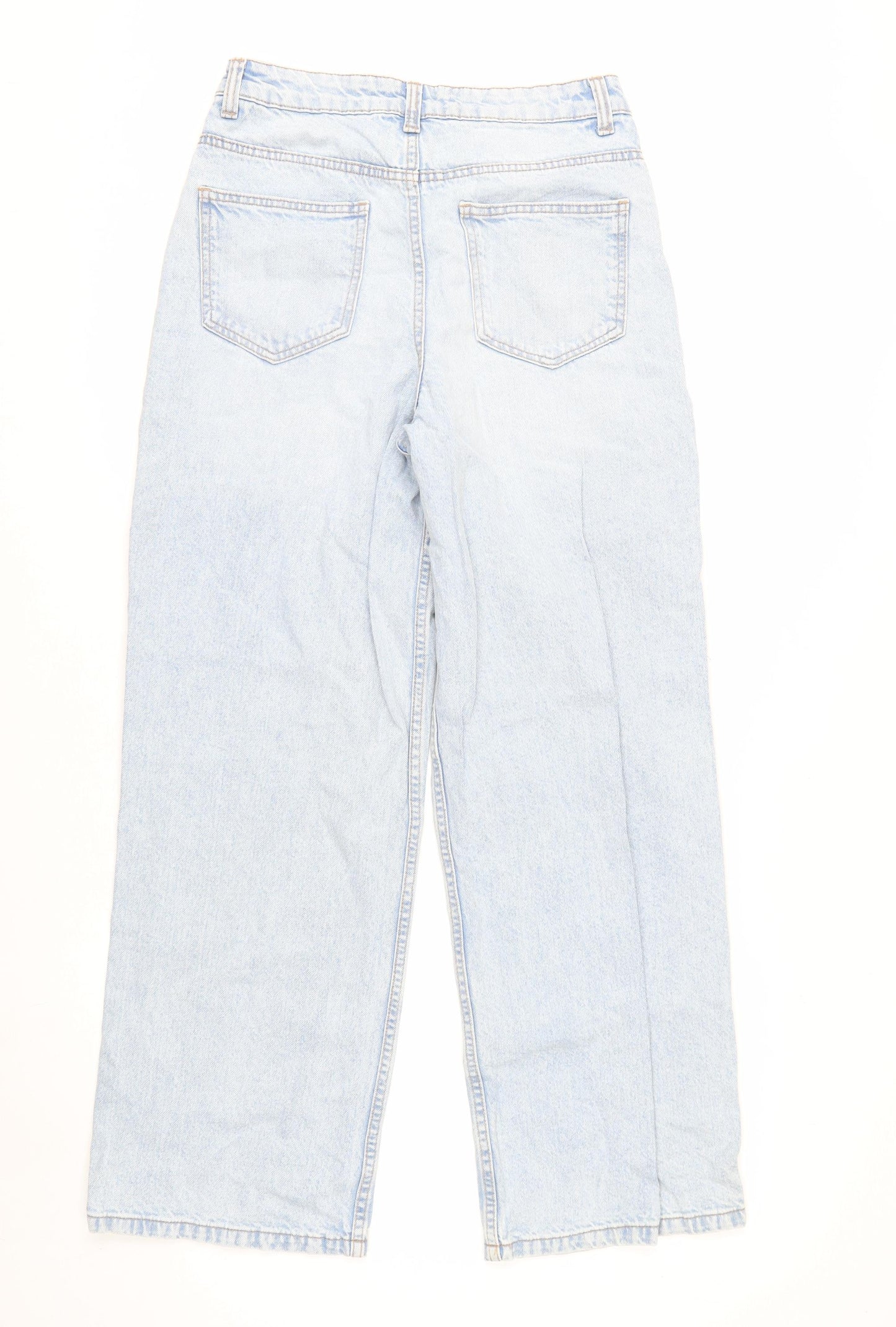 New Look Teens Blue Wide-Leg Denim Jeans Size 14 Cotton