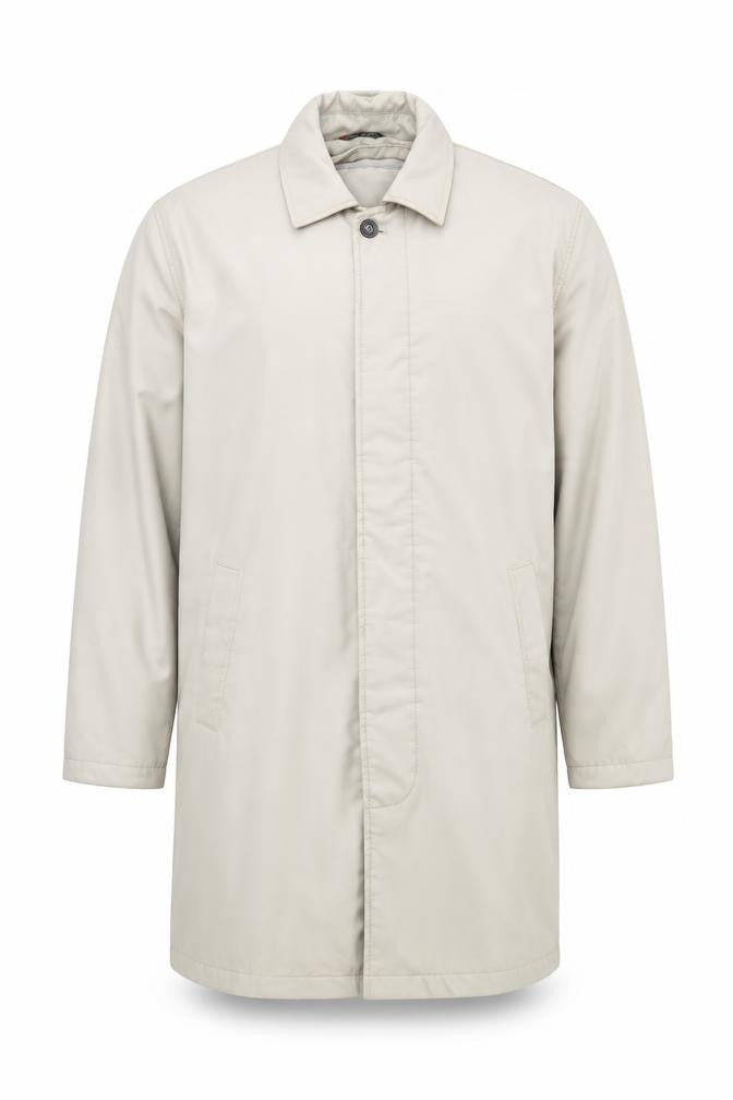 Ciro Citterio Men's Beige XL Overcoat Classic Long Formal Jacket