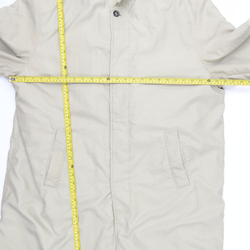Ciro Citterio Men's Beige XL Overcoat Classic Long Formal Jacket