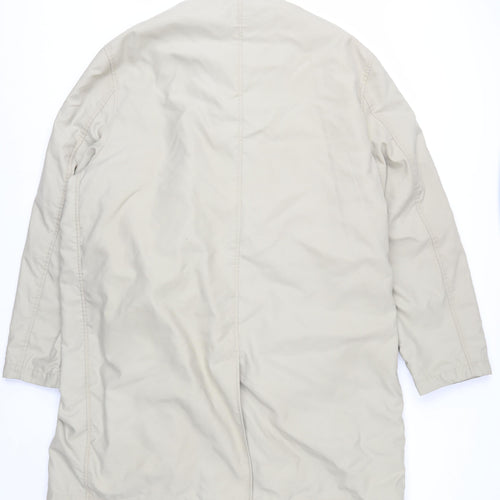 Ciro Citterio Men's Beige XL Overcoat Classic Long Formal Jacket