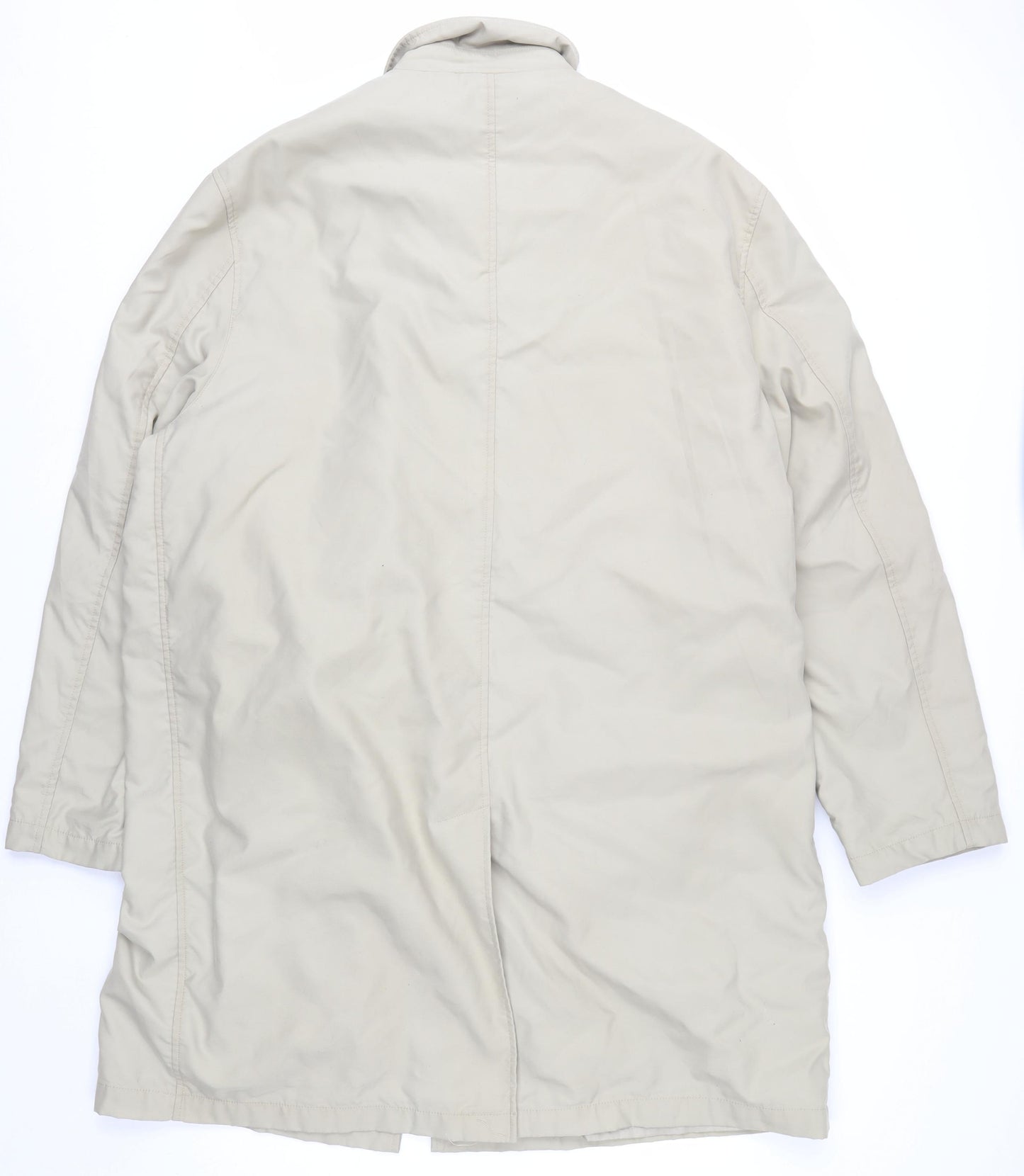 Ciro Citterio Men's Beige XL Overcoat Classic Long Formal Jacket