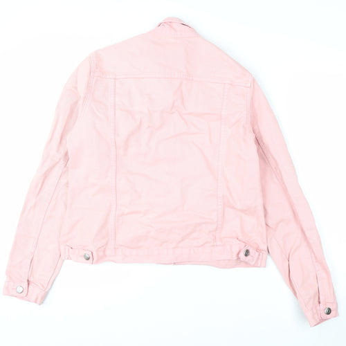 Dorothy Perkins Women's Pink Cotton Denim Jacket UK 14