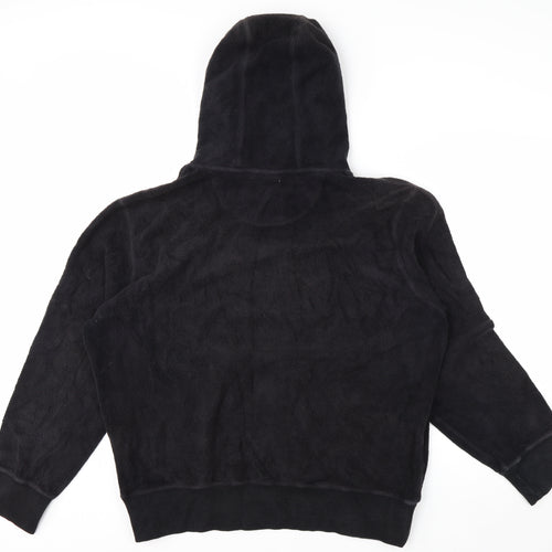 Superdry Men’s Black 2XL Pullover Fleece Hoodie with Logo