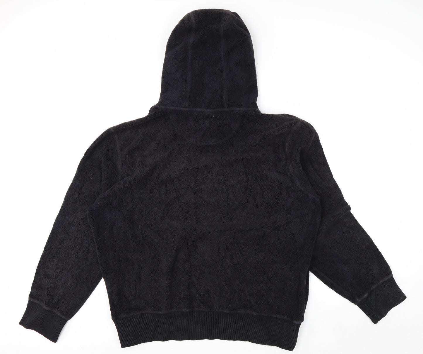Superdry Men’s Black 2XL Pullover Fleece Hoodie with Logo