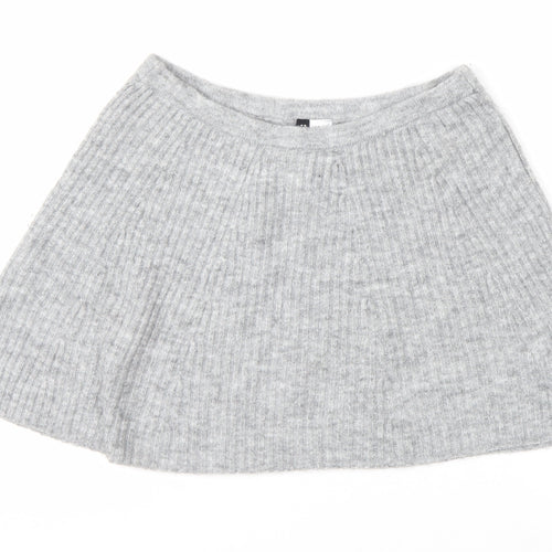 H&M Women’s Grey A-Line Knit Short Skirt Size M