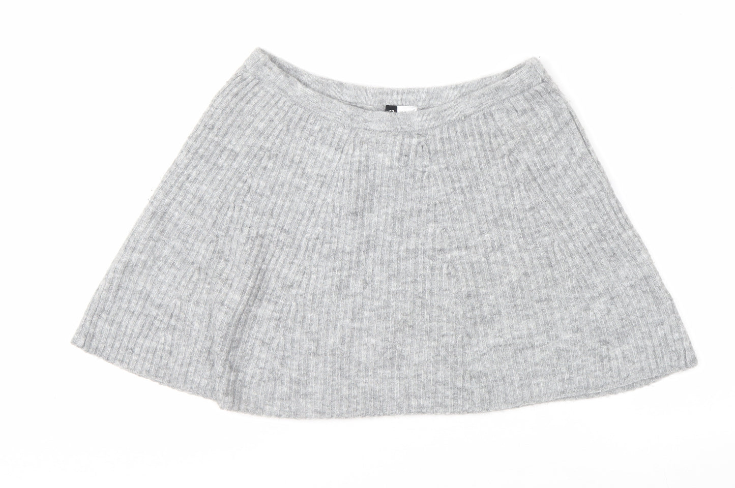 H&M Women’s Grey A-Line Knit Short Skirt Size M