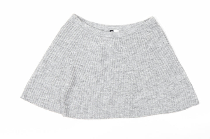 H&M Women’s Grey A-Line Knit Short Skirt Size M