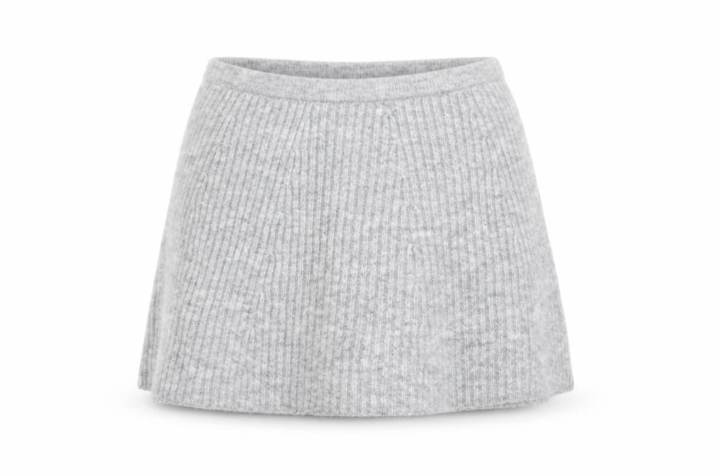 H&M Women’s Grey A-Line Knit Short Skirt Size M