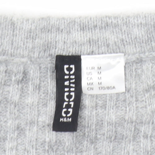H&M Women’s Grey A-Line Knit Short Skirt Size M