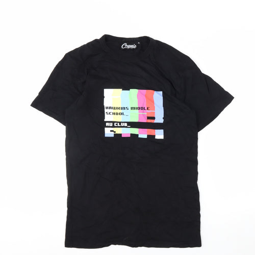Cosmic Men's Black Hawkins Middle School Graphic T-Shirt Size S