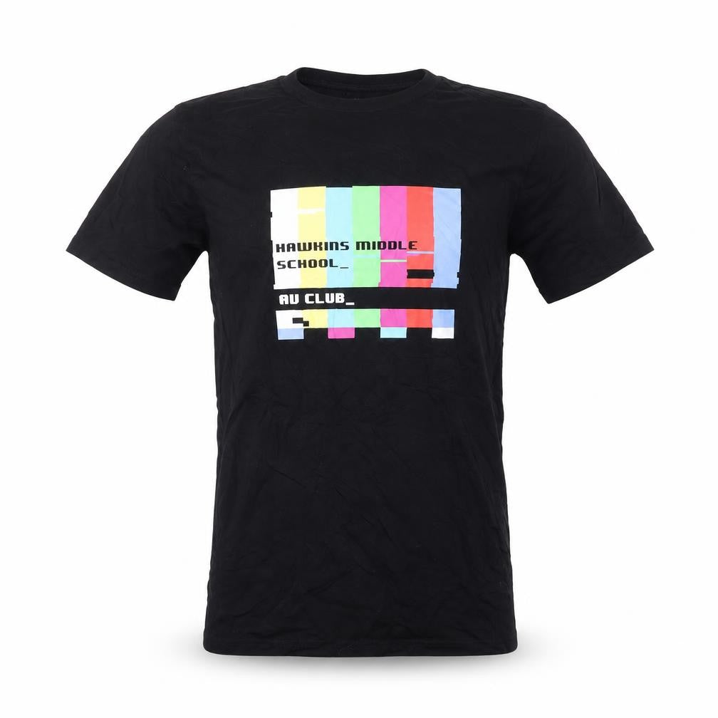 Cosmic Men's Black Hawkins Middle School Graphic T-Shirt Size S