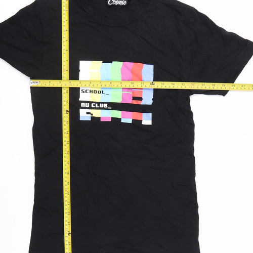 Cosmic Men's Black Hawkins Middle School Graphic T-Shirt Size S