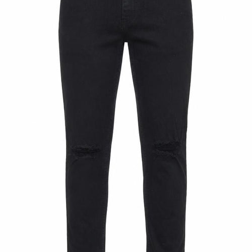 New Look Men’s Black Skinny Stretch Jeans 32W 32L Distressed Denim