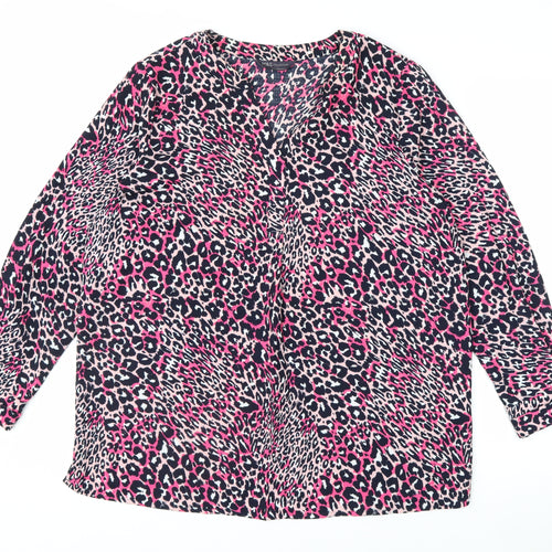 Marks and Spencer Women’s Multicoloured Animal Print Long Sleeve Tunic Blouse Size 14
