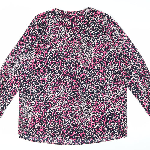 Marks and Spencer Women’s Multicoloured Animal Print Long Sleeve Tunic Blouse Size 14