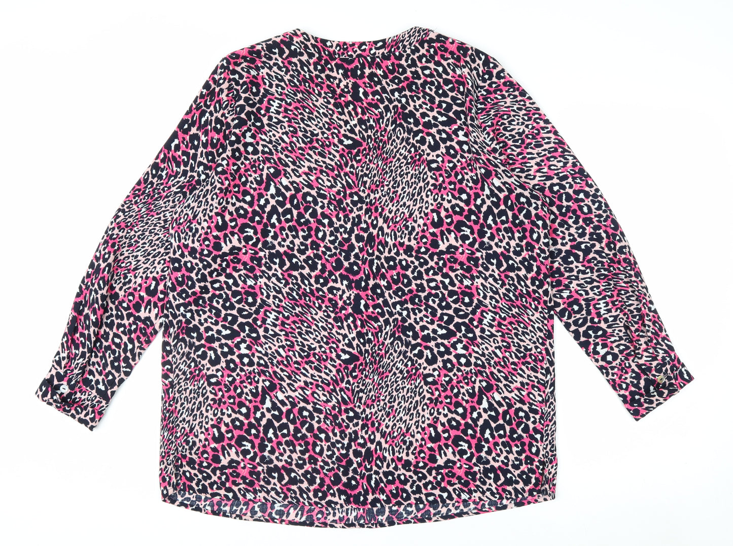 Marks and Spencer Women’s Multicoloured Animal Print Long Sleeve Tunic Blouse Size 14