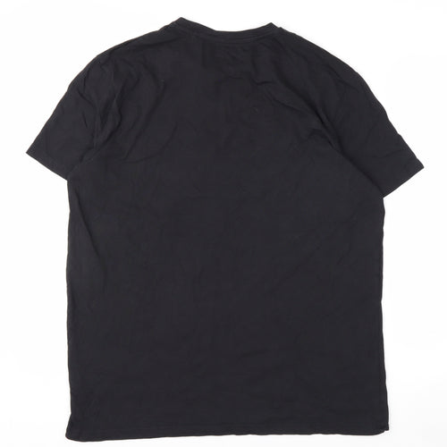 Tu Men's Black PlayStation Graphic T-Shirt L Regular Fit Cotton
