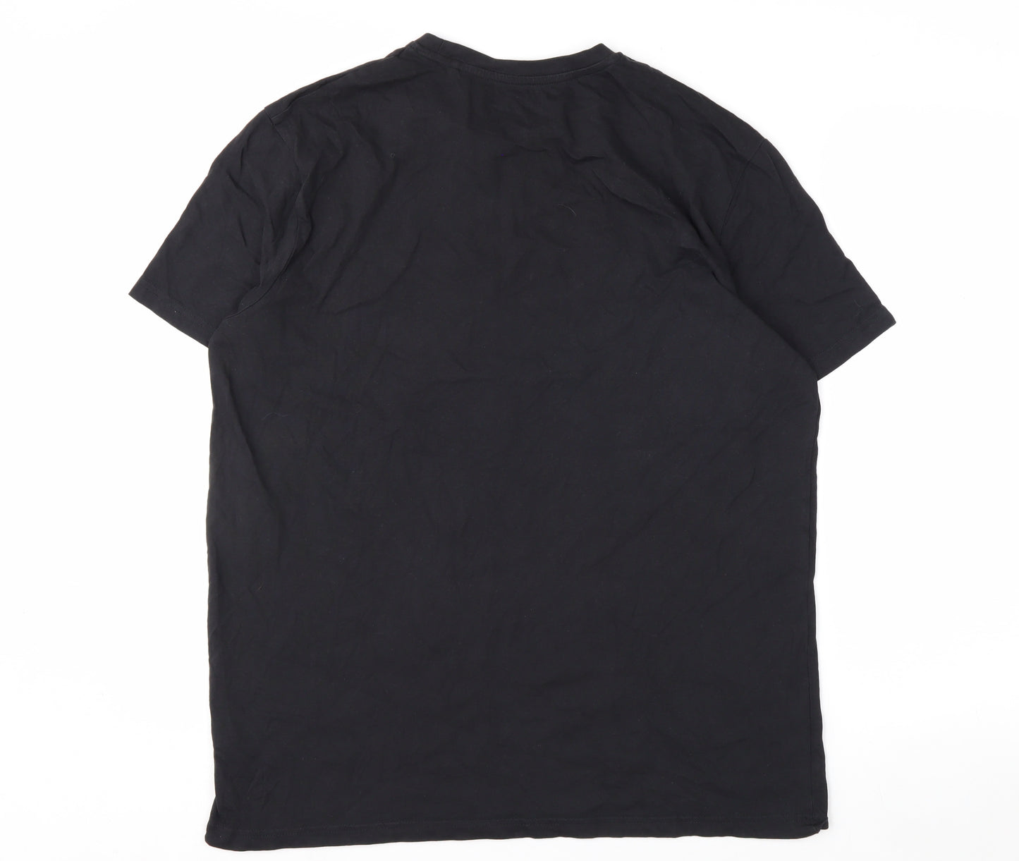 Tu Men's Black PlayStation Graphic T-Shirt L Regular Fit Cotton