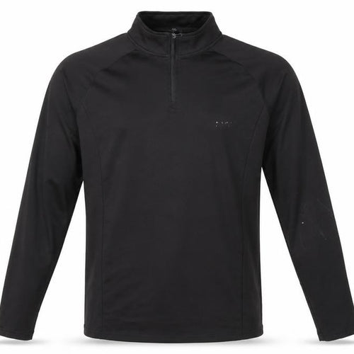 boohooMAN Men’s Black Slim Fit 1/4 Zip Long Sleeve Activewear Top M