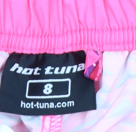 Hot Tuna Womens Pink Geometric Athletic Activewear Shorts Size 8