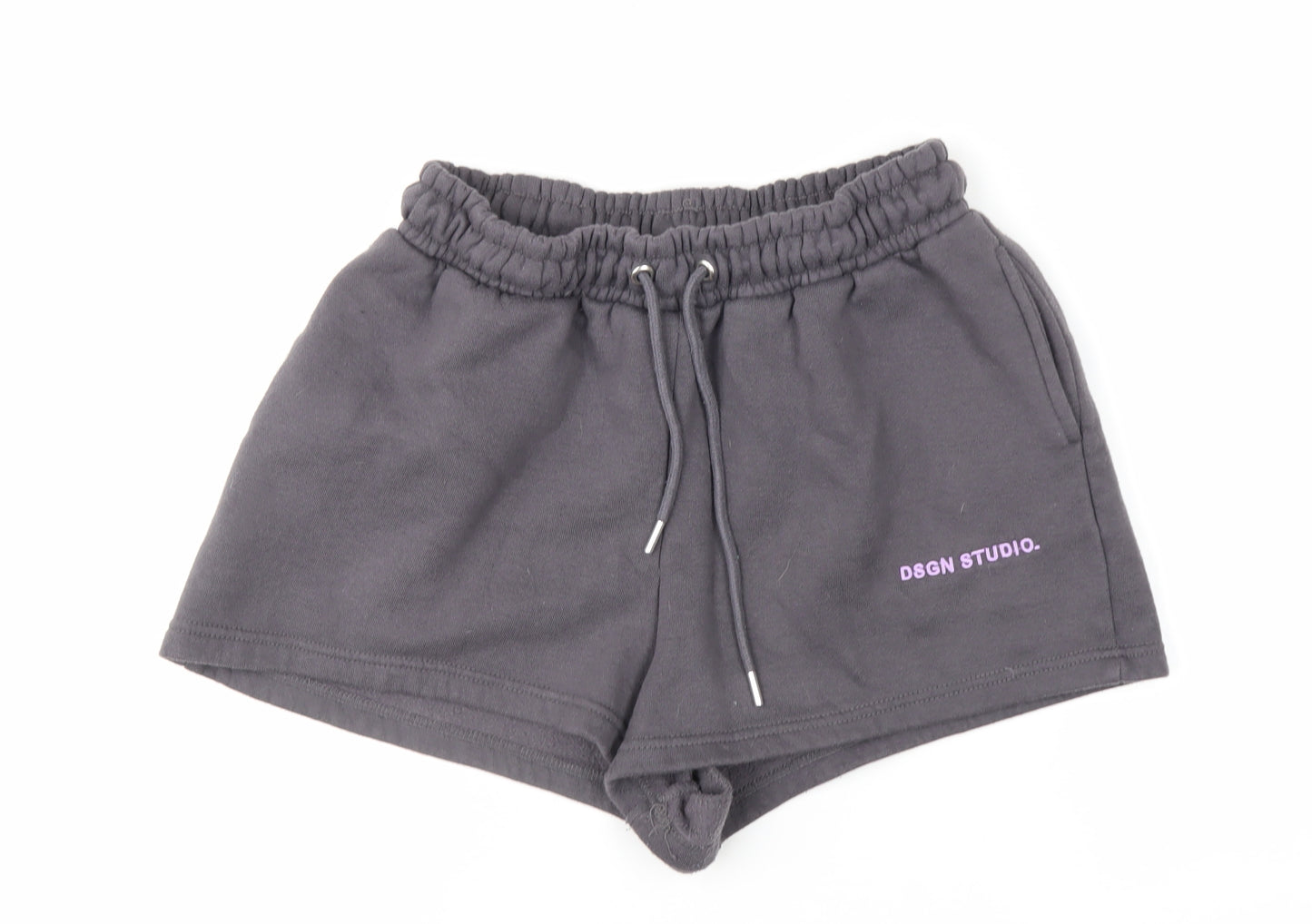 Boohoo Womens Black DSGN Studio Sweat Shorts Size M Cotton Blend