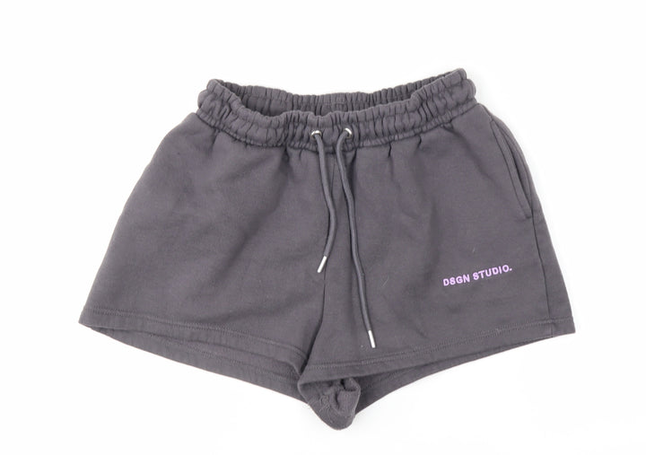 Boohoo Womens Black DSGN Studio Sweat Shorts Size M Cotton Blend